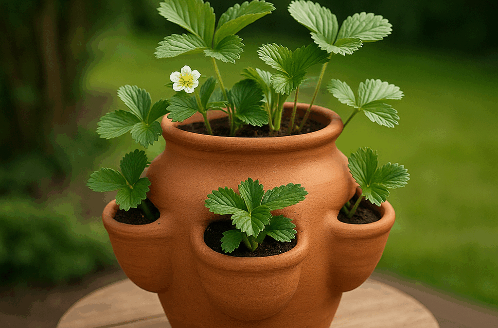 Aardbeienpot